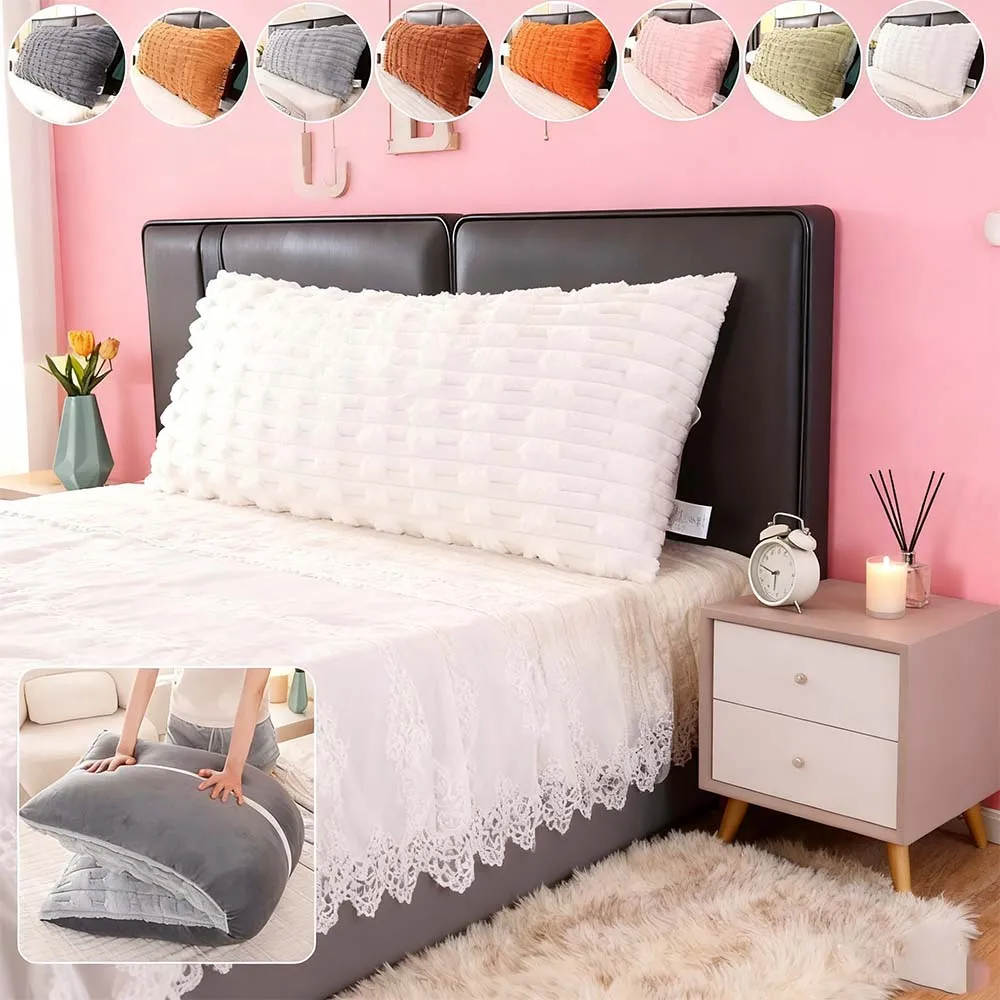 

60/90/120cm Triangle Wedge Pillow Plush Bed Headboard Cushion Soft Reading Backrest Sleeping Pillow for Bed Sofa Coussin Canapé