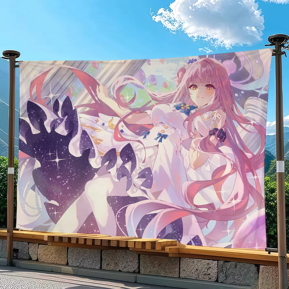 Blue A-Archive Mika flag Advertising Banner for Camping Decoration Outdoor & Garage Wall Hanging Decorations