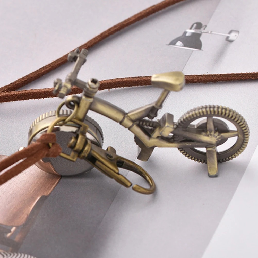 

Vintage Pocket Watch Delicate for Gift Craft Decorative Hanging Bycicle Shaped Clock