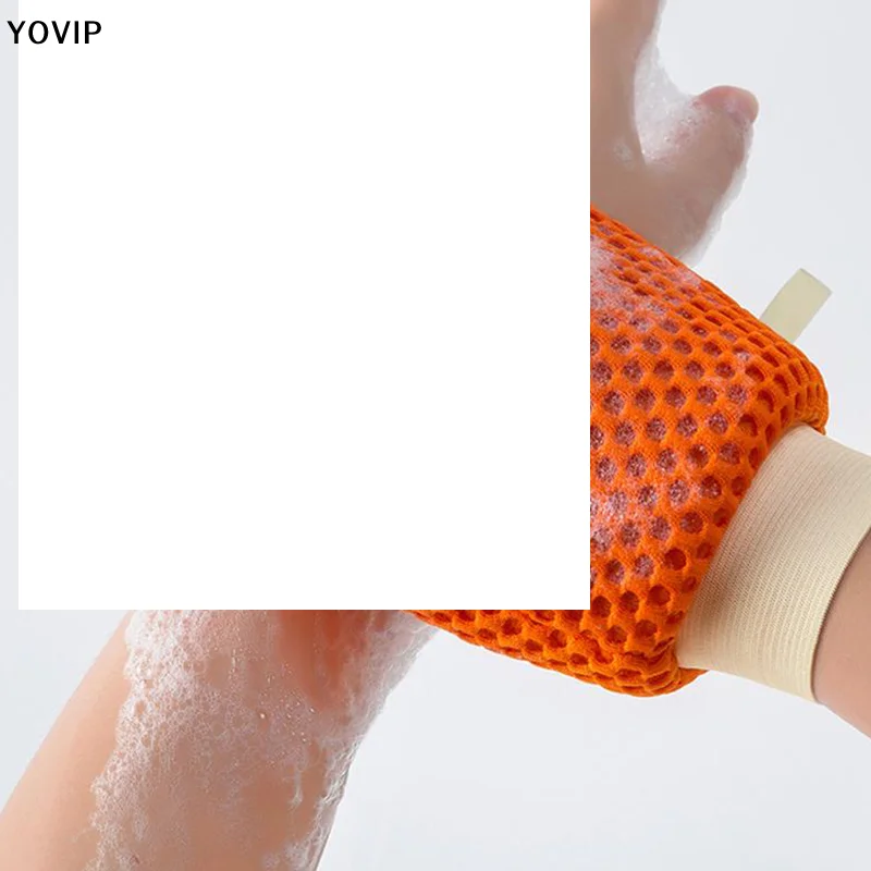 

2-In-1 Bath Loofah Glove Double-Side For Removing Dead Skin And Dirt Bath Glove Shower Cloth Lathering Net Soap Bag Can Put Soap