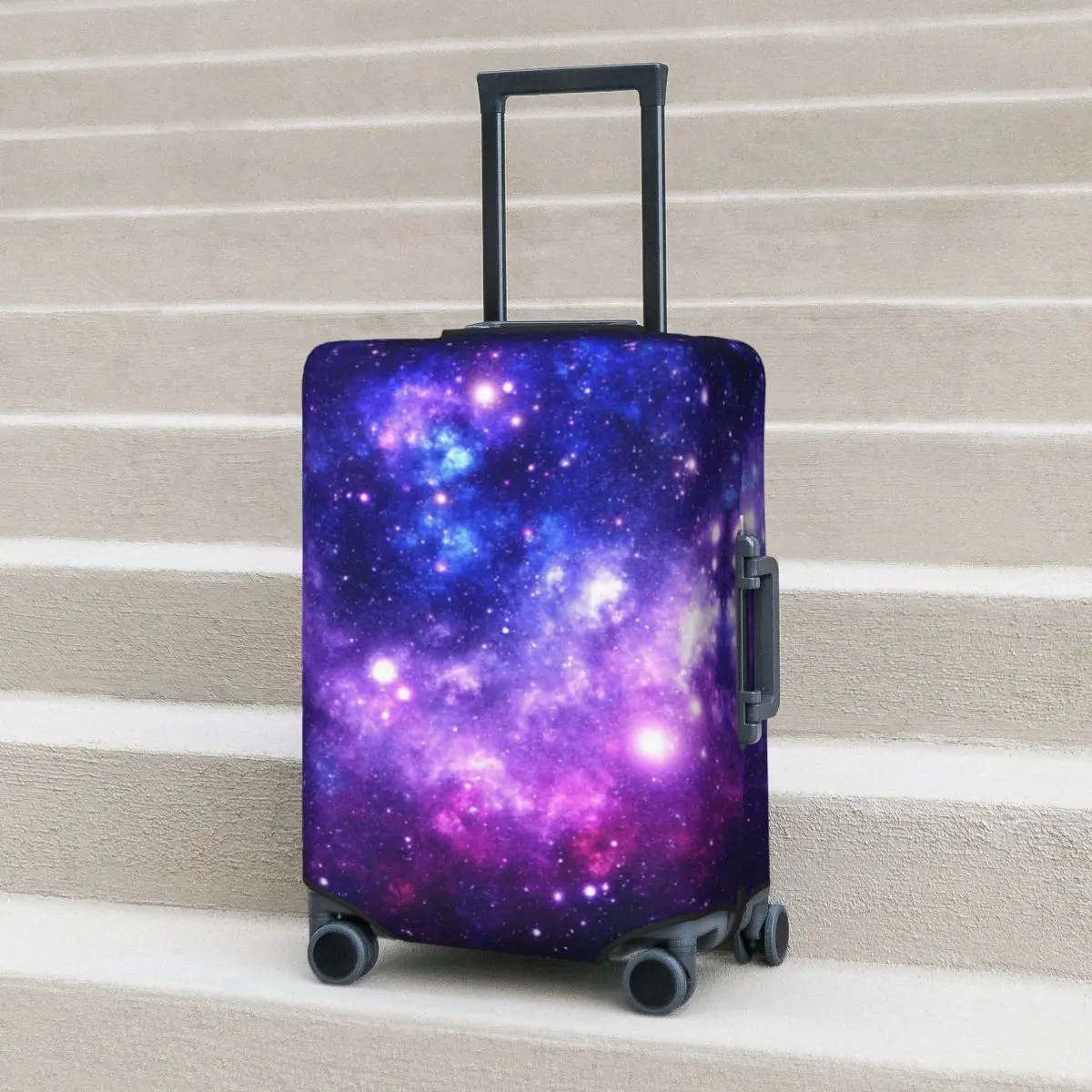 Purple Galaxy Nebula Suitcase Cover Starry Sky Useful Business Protection Luggage Case Vacation