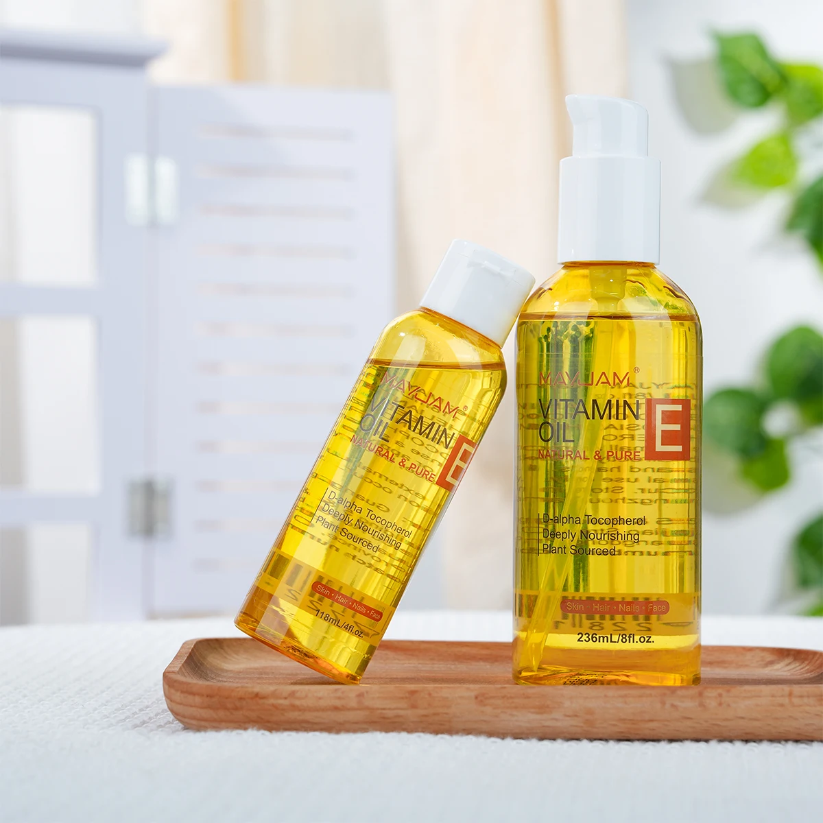 MAYJAM Natural Plant Vitamin E Oil Sunflower Seed & Jojoba Blend 50,000 IU D-Alpha Tocopherol Nourish Healthy Glowing Skin