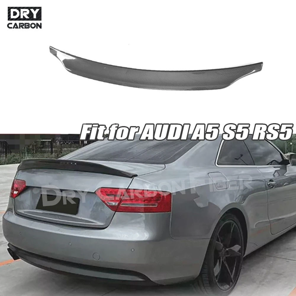Carbon-Heckflügel Kofferraumspoiler für Audi A5 S5 RS5 Coupé 2008-2016 Auto Duckbill Spoiler Karosserie-Kits Zubehör