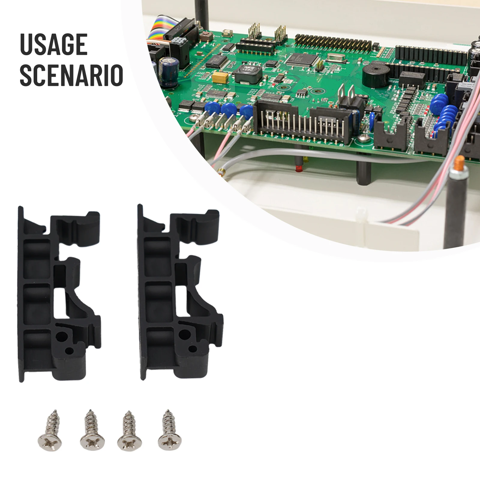 =1=Set PCB=35mm=DIN=C45 Rail Mount Adapter  Circuit Board Bracket Mount Holder Carrier Clips For Secure 35mm Rail Mounting