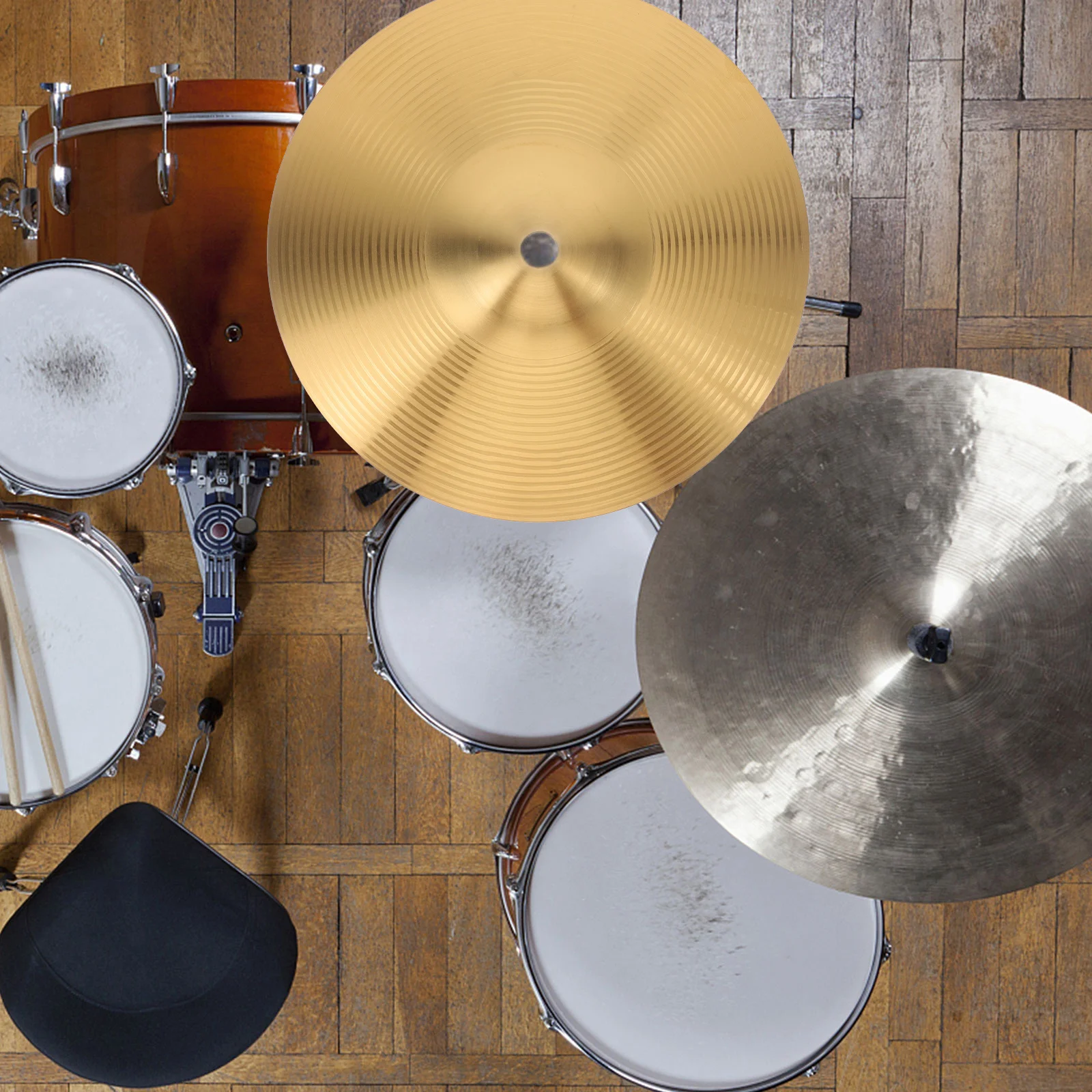 

Drum Cymbals Accessories Metal for Drums Mute Dampener Practice Musical Instrument Kit