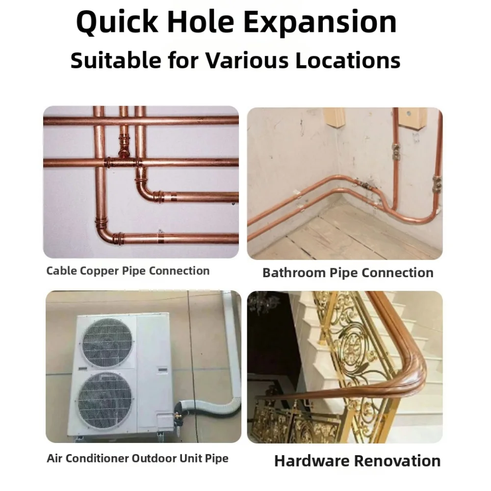 

Hydraulic Pneumatic Tube Expander Tool for Easy Copper Pipe Expansion with Multiple Sizes and For Quick Change Chuck