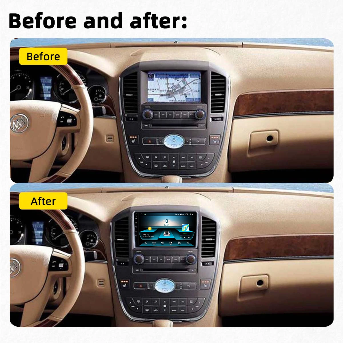 2 Din Stereo Receiver for Buick Royaum Left-hand 2004-2005 Car Radio Android GPS Navigation Multimedia Player Head Unit Wifi