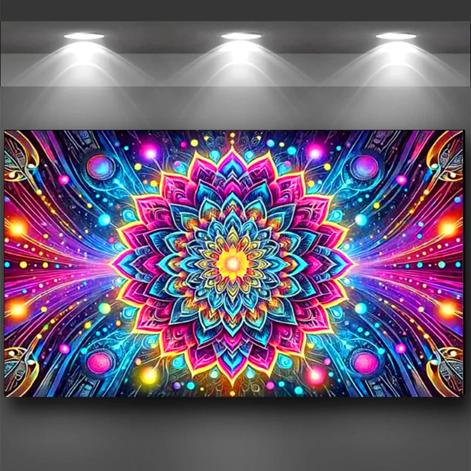 

Vibrant Fantasy Bohemian Mandala Starry Sky Diy diamond painting Full Round diamond art Mosaic Jewelry cross stitch Home Decor