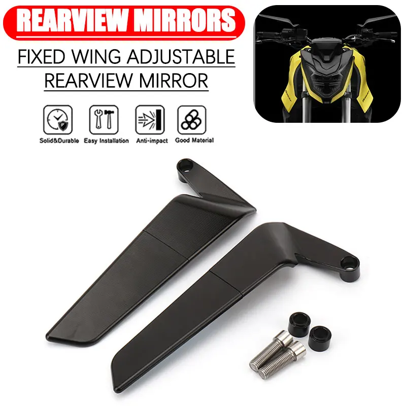 motorcycle 360° rotating fixed wing side rearview mirror Suitable for Honda CB750 Hornet motorcycle