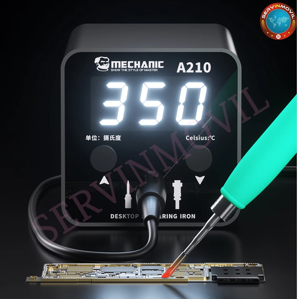 Stazione di saldatura digitale MECCANICA A210 Riscaldamento rapido con display LCD per riparazioni PCB ed elettroniche