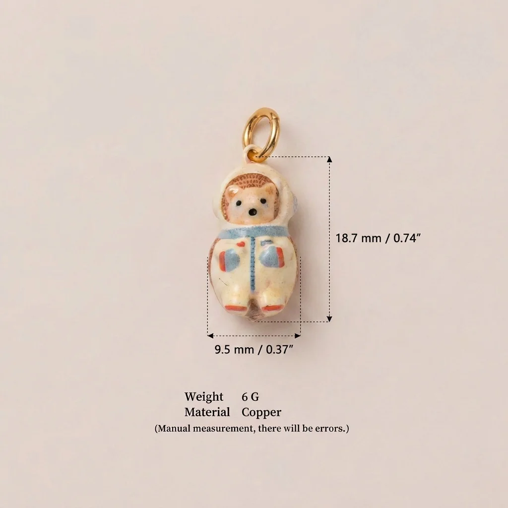 Neue süße und modische Katzenserie, bunt gestreifte Katzen- und Eulen-DIY-Anhänger für Schmuck. – Detail 4