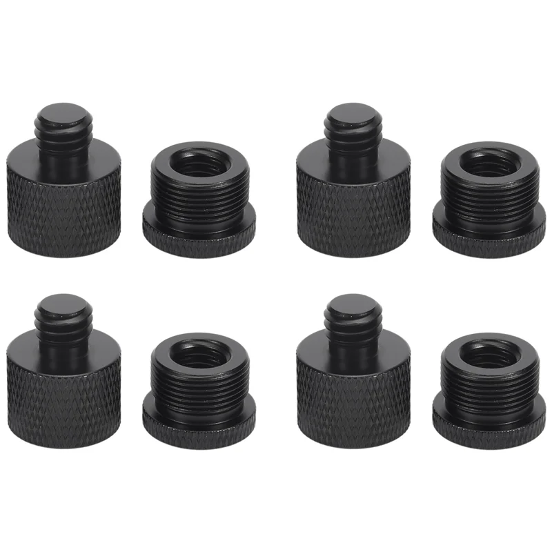 16 pçs conjunto de adaptador de rosca de microfone 5/8 fêmea para 3/8 macho e 3/8 fêmea para 5/8 macho rosca adaptador de parafuso para micr suporte Mount-VVNB