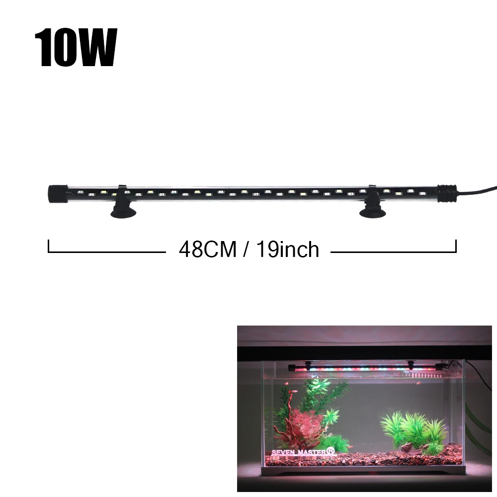 SEVEN MASTER Aquarium Licht LED Pflanze Wachsen Lampe Wasserdichte Aquarium Licht 18-58CM Unterwasser Aquarien Dekor Beleuchtung 90-260V 5730chip 7