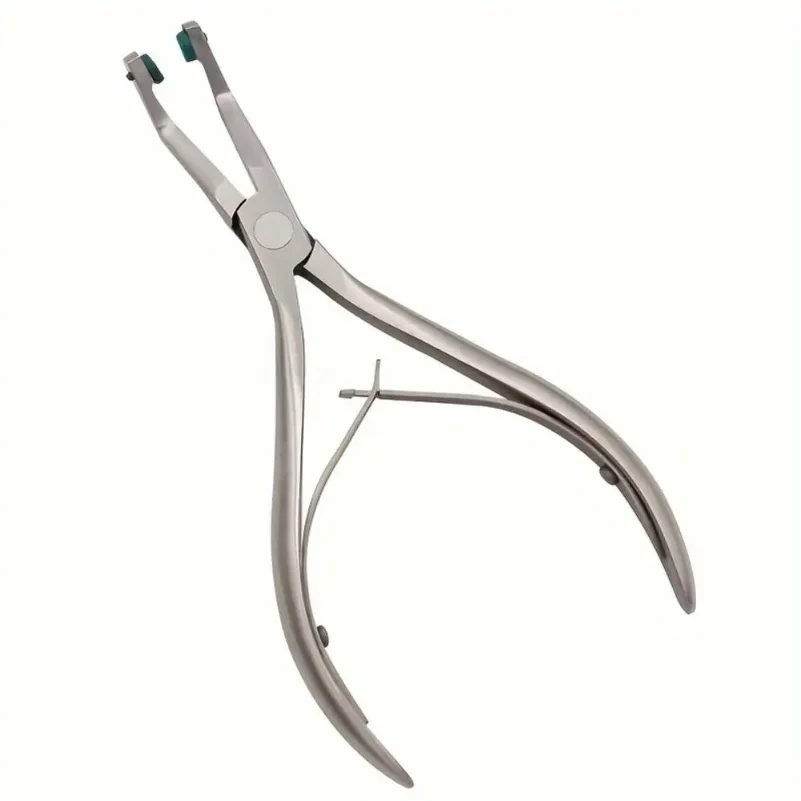 1Pc HighQuality Stainless Steel Jewelry Pliers with Soft Green Rubber Tips for Gentle Decoration Handling
