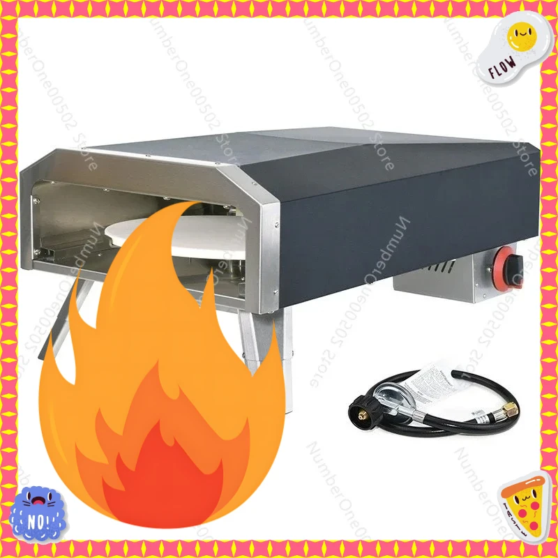 

Auto Rotating Commercial Gas Pizza Oven Stainless Steel Durable Outdoor Oven for Home Baking Bread and Pizza
