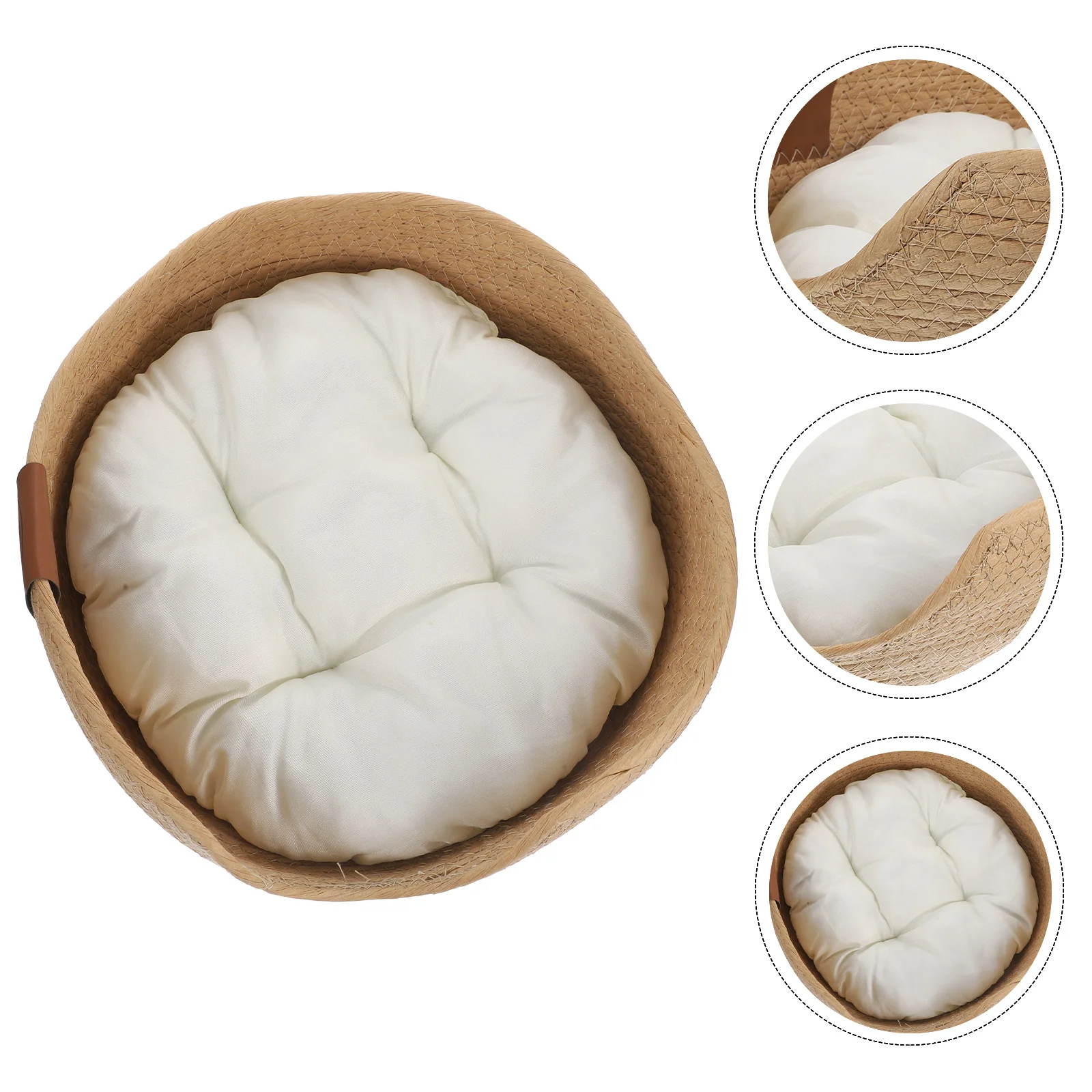 

Breathable Woven Summer Pet Bed Comfortable Nest Cat Dog Sleeping House Cool Resting Cushion Summer Cat Bed Comfortable Pet Nest