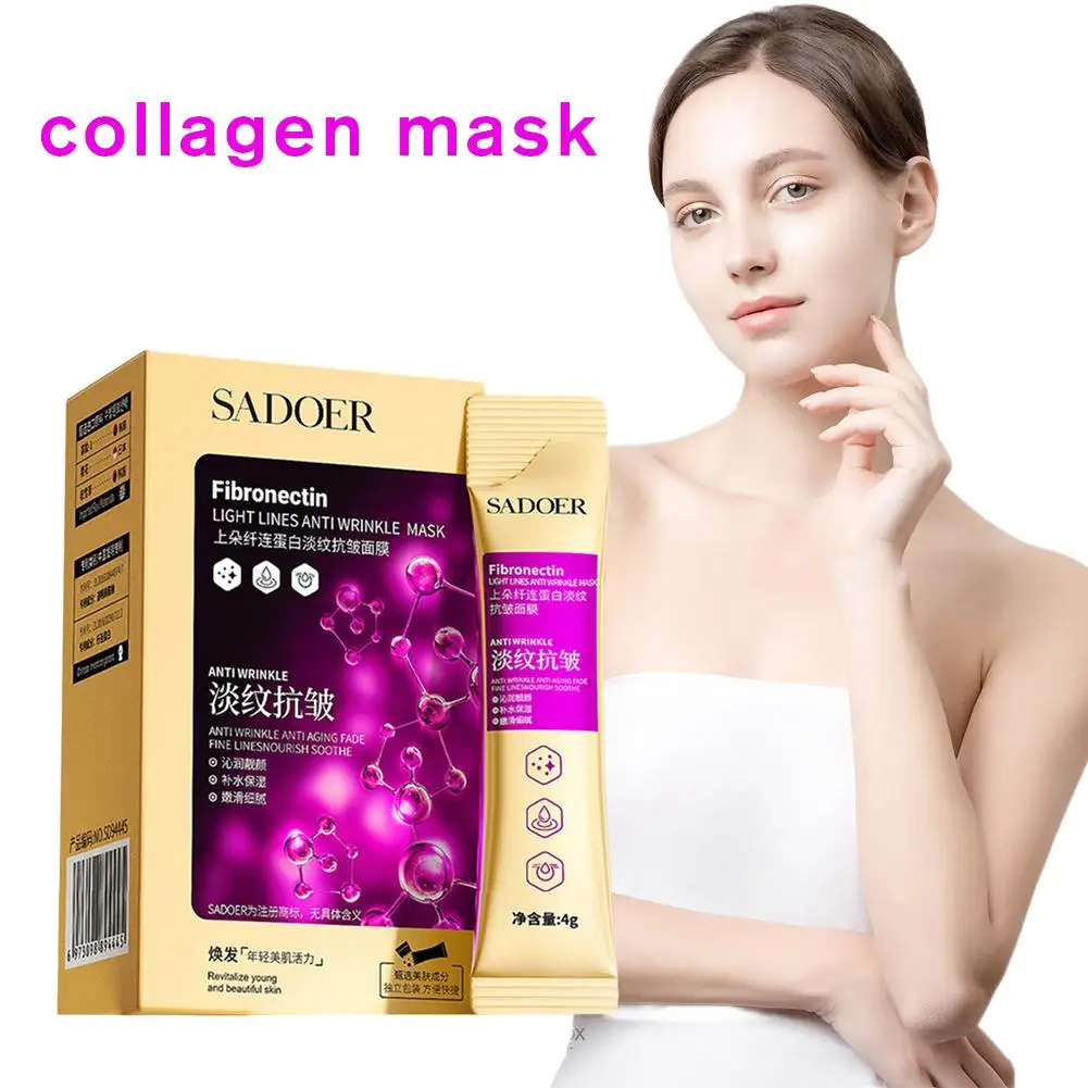 4gx20pcs Fibronectin Light Wrinkle Anti wrinkle facial mask Moisturizing&Moisturizing Skin Lifting&Elastic&Smooth Facial Mask