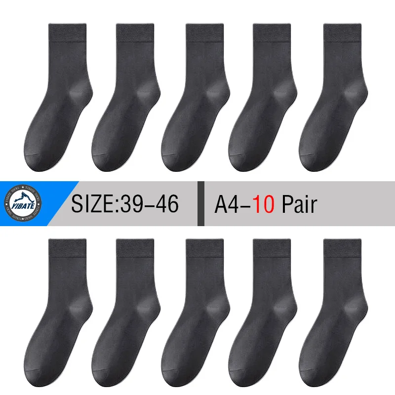 10 Paar Herren-Bambus-Socken, antibakteriell und geruchshemmend, weiche Business-Socken, tragbar und atmungsaktiv, Freizeitsocken für Herren – Detail 7