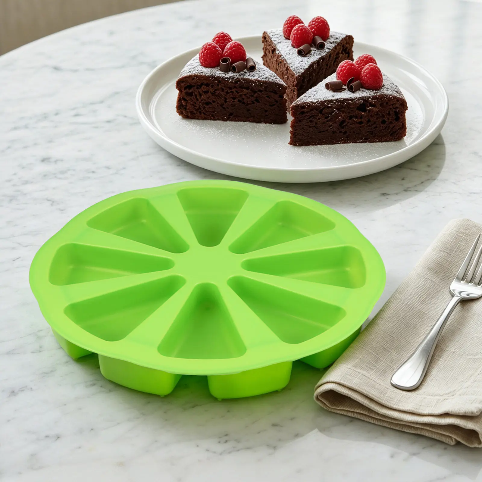8 Cavity Silicone Baking Mold Triangle Slices Cake Scone Mousse Soap Chocolate Candy DIY Baking Tool 8 Cavity Mold