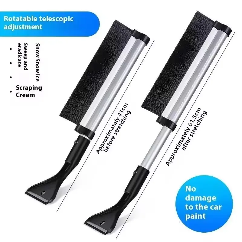 Car Snow Shovel: Aluminum Alloy Retractable Snow Shovel, Versatile Automotive Snow & Ice Remover with Multi-Functional Design