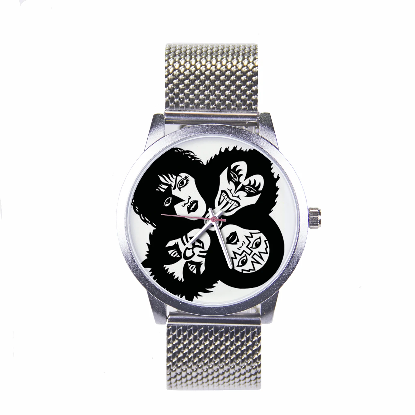 Silver Male Watch Men Wristwatch Original Brand Watches Unique Punk Decorate Individuality Customizable Choice DIY Leisure Wach