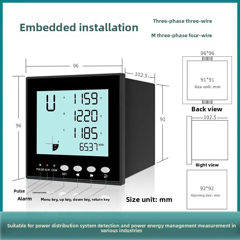 

TP613 smart meter 4G three-phase four-wire wireless multi-function power current voltage automatic power meter