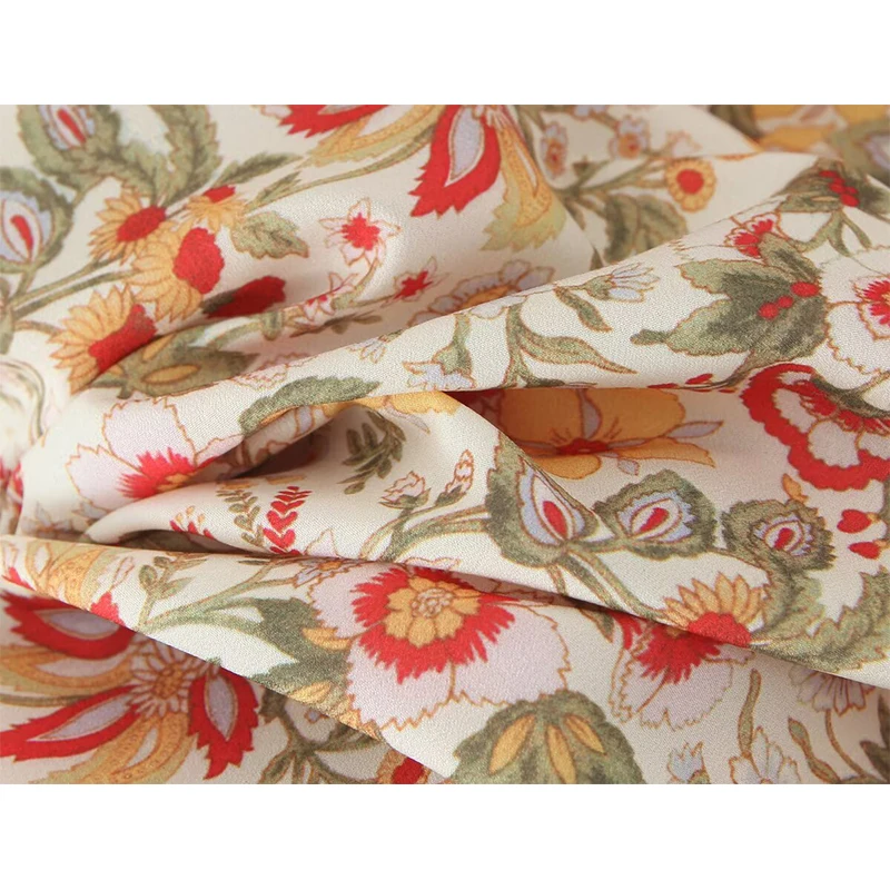 YENKYE Abito corto sexy con spalline con stampa floreale Abito corto da donna a vita alta A-line O Collo Abiti estivi Abito da vacanza