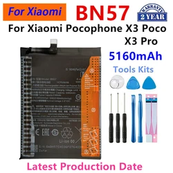 Batteria nuovissima BN57 5160mAh per Xiaomi Pocophone X3 Poco /X3 Pro batterie di ricambio per telefono + strumenti