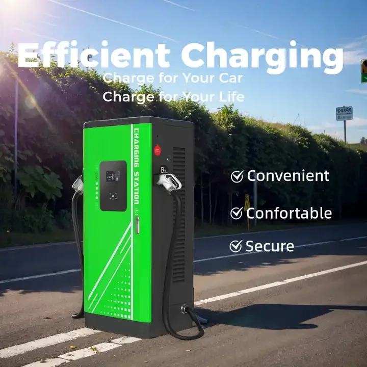 60kW 100kW 120kW DC EV Charger Station CCS1 CCS2 GBT OCPP Remote Monitoring Floor Mounted for Campus