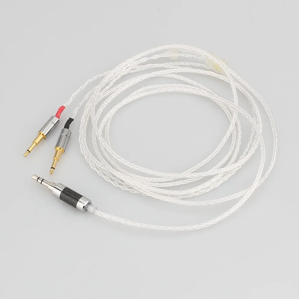 Audiocrast High Quality 3.5mm 8core Silver Plated Headphone Upgrade Cable for HE1000 HE400S HE560 Oppo PM-1 PM-2