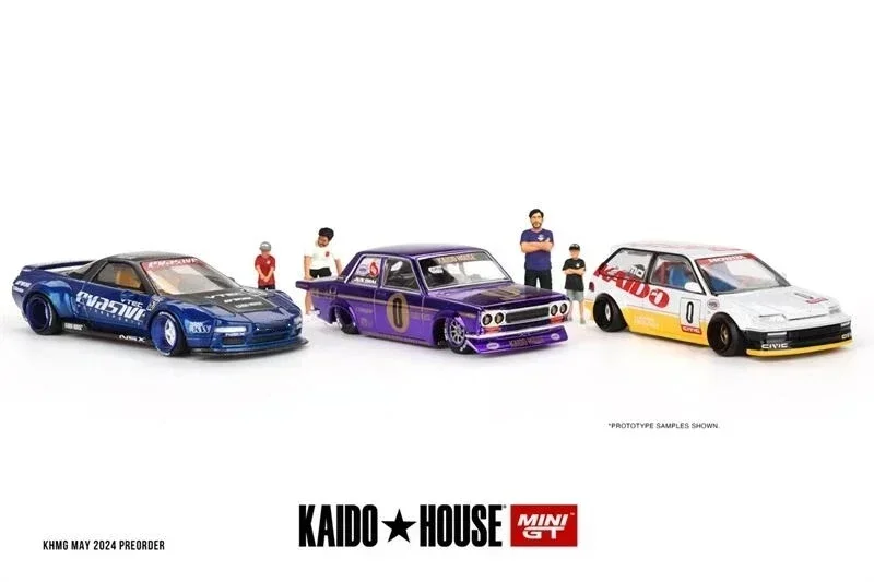 

Kaido House x MINI GT 1:64 NSX EF Datsun 510 Figurine Diecast Model Car