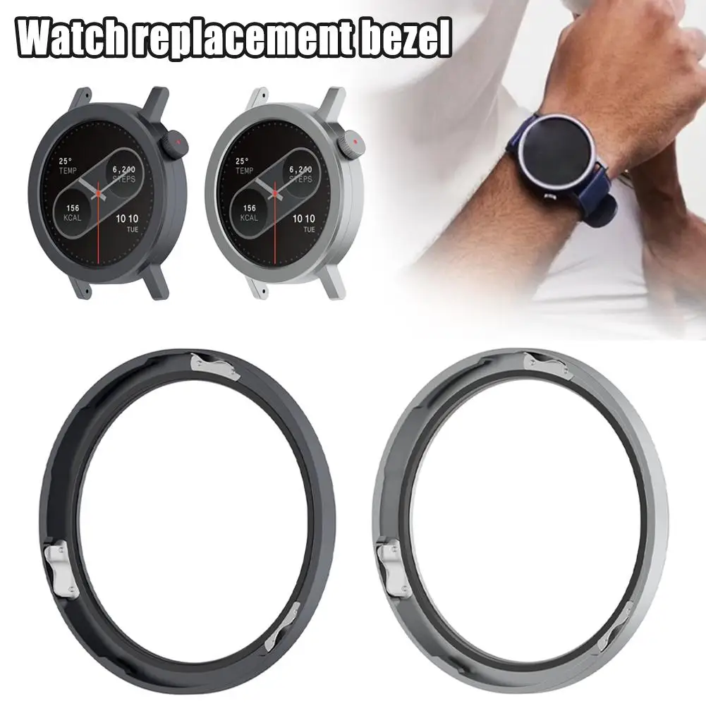 For CMF Watch Pro2 Watch replacement bezel Ring Anti-Scratch Metal bezel Tempered film Set Two Style version