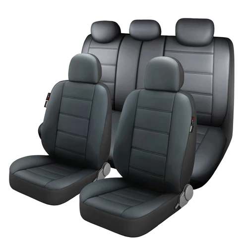 Imagen 2 del producto Funda de asiento de coche de cuero PU Artificial Lux, tamaño Universal, juego completo de Airbag Compatible con la mayoría de los coches