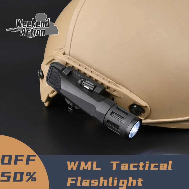 

WML Long Tactical Flashlight Hunting Scout Pistol Gun Rifl Accessory Constant-on/Momentary-on/Strobe Fit 20MM Picatinny Rail