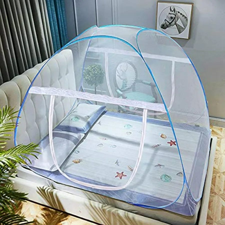 

AMMER Pop-Up Mosquito Net Tent for Beds Portable Folding Design with Net Bottom for Baby Adults Trip 79 x71x59 inch