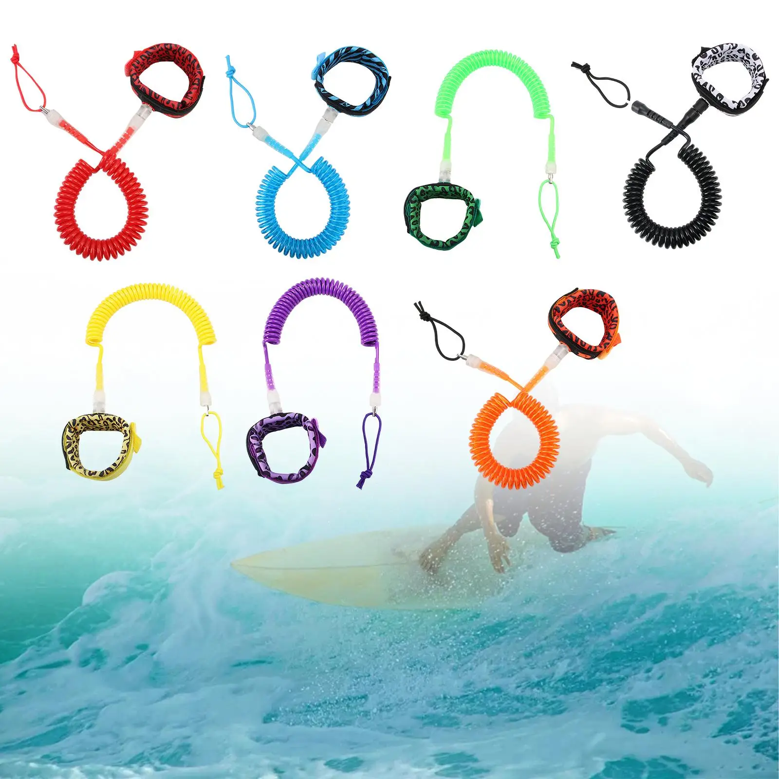 Surfboard Leash TPU Replacement Surf Traction Rope Paddle Board Ankle Strap for Surfboard Accessories All Water Sport Surfboard