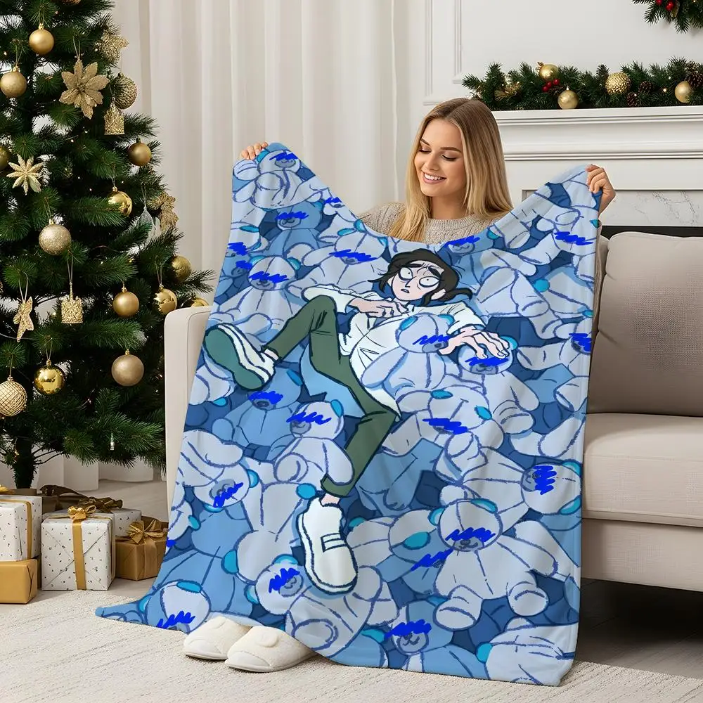

Series I-Inside Job Throw Flannel Blanket Perfect for Sofa Office Bed Travel Sleep Read Relax Camping four season use