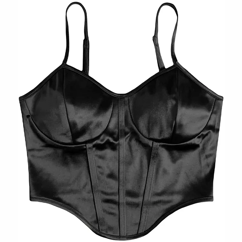 Y2K Sexy Casual Women Solid Color Retro Camisole Street Outdoor Slim Charm Spice Girl Sweet Sleeveless Strapless Joker Camisole