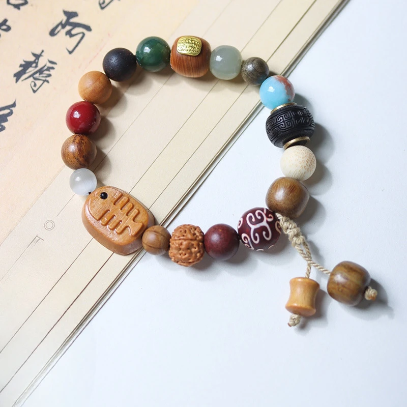 

The new model has Yu Duobao bracelet every year, fine engraved plate play bracelet, personalized cultural and play