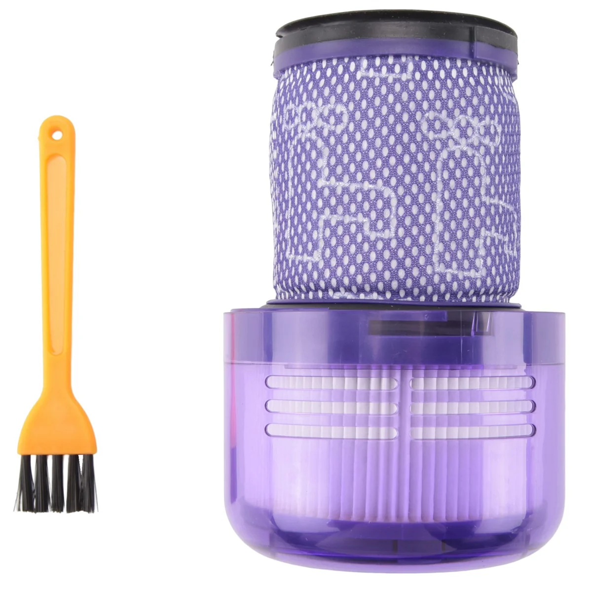 แผ่นกรอง HEPA สำหรับ Dyson V12 1ชิ้น, อะไหล่เปลี่ยนแผ่นกรองทดแทนตัวกรองที่สามารถซักได้พร้อมแปรงทำความสะอาด