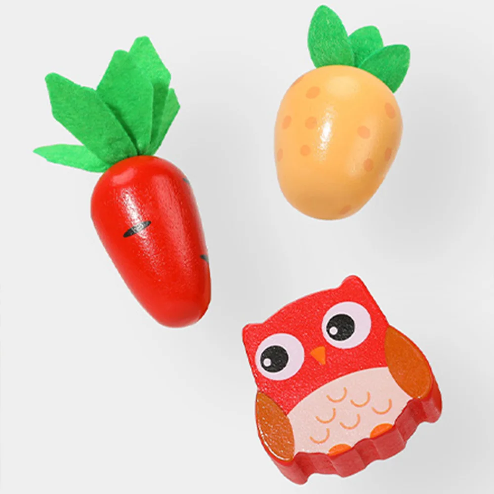 Berbagai bentuk kayu cocok untuk mainan anak angka geometris Hewan permainan keranjang Montessori pendidikan blok bangunan mainan anak