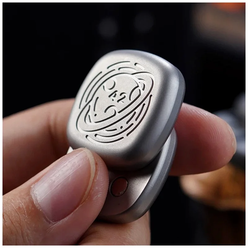 EDC Metal Magnetic Push Card Push Plate Mechanical Slider Antistresse Mini Fidget Spinner Novelty Toy for Men Stress Relief Toy