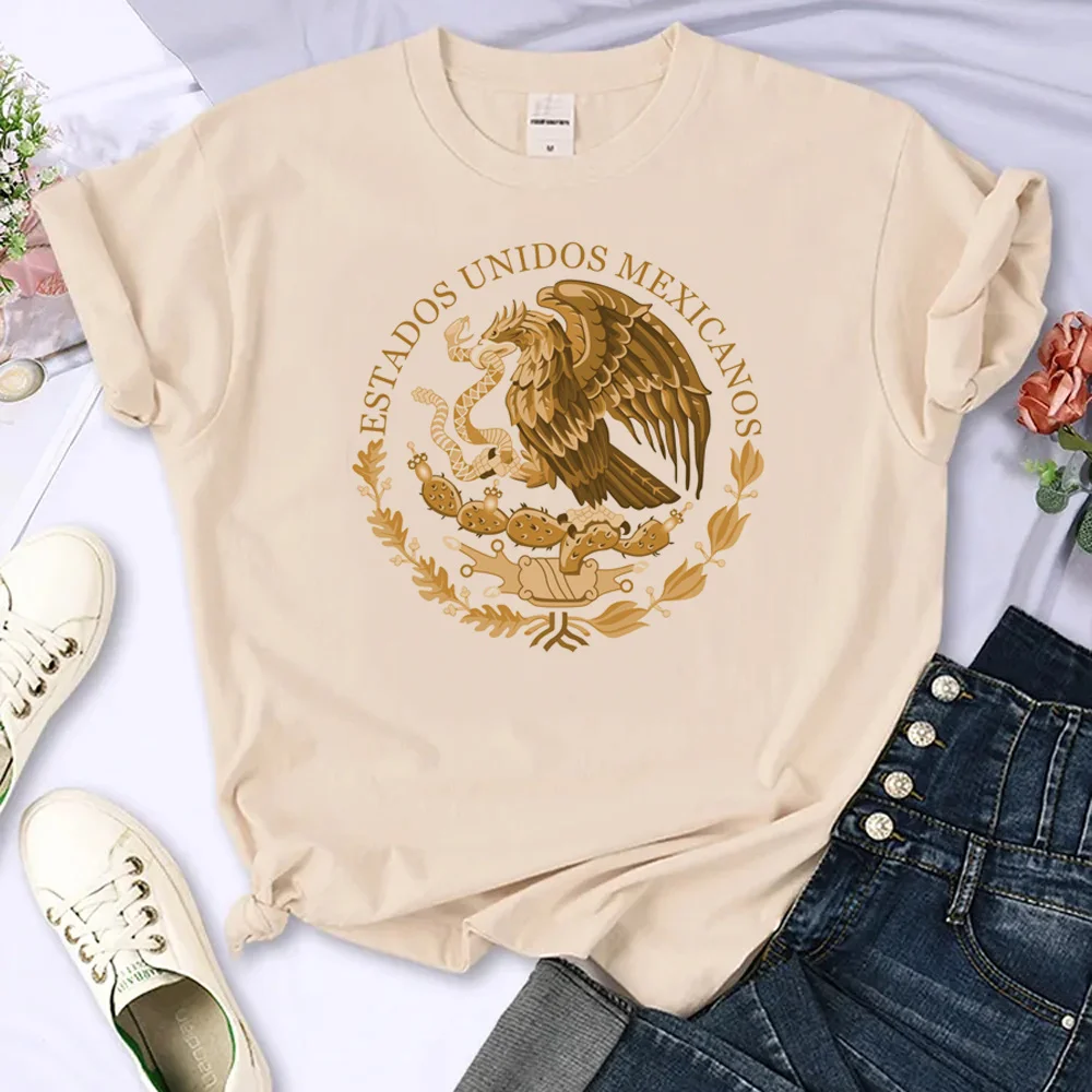 Mexico t shirt women graphic top girl manga y2k clothing