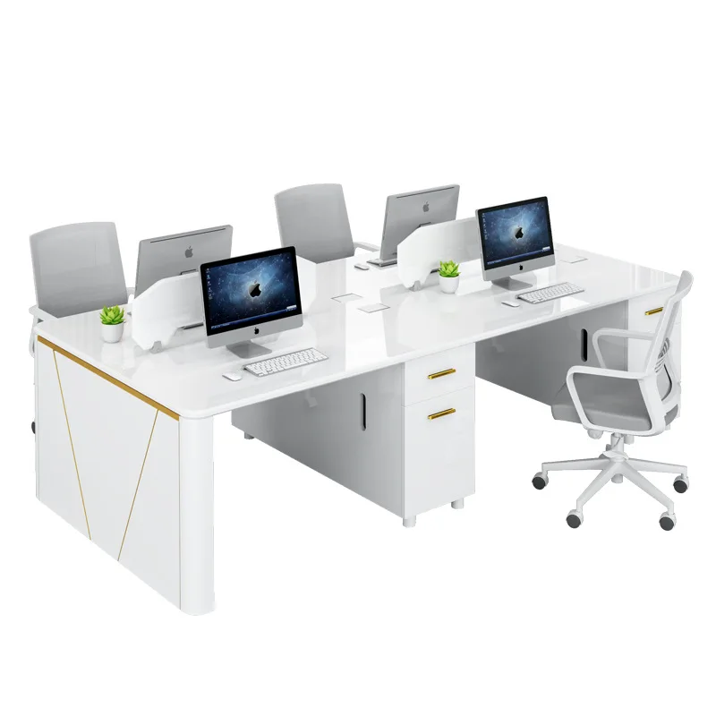 

Окрашенный офисный стол и стул, комбинированное сиденье для карточек, компьютерный стол для персонала, рабочая станция, офисная мебель