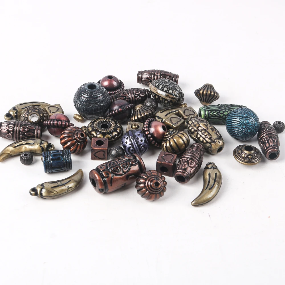 20g Mixed Retro Style Bead Charms Loose Beads Garment Beading for Jewelry Craft Making Necklace Bracelet Accessories