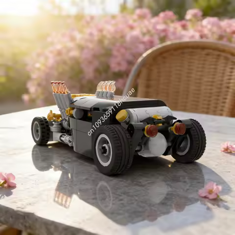 276pcs MOC Cars Royal Nightmare Custom Rat Rod Hot Model Toys Building Blocks Architecture Christmas Gifts DIY Creative Idea