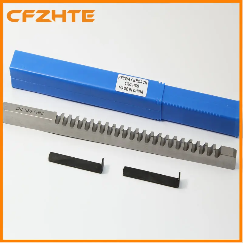 8mm C HSS Keyway Broach Push Type Metric High Speed Steel Keyway Cutting Broaching Tools for CNC Router Metric Size Broaches