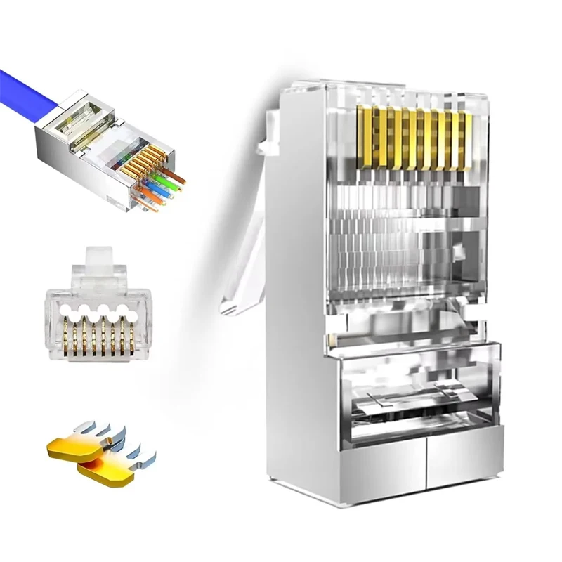 50Pcs RJ45 Pass Thr…
