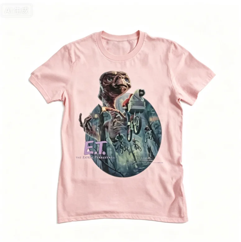 2026 new Street style loose-fit T-shirt with pattern, retro classic, sci-fi movie poster design T-shirt