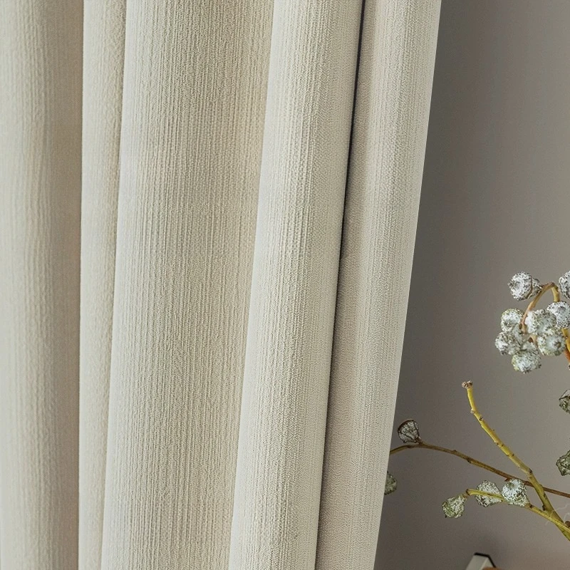 French Thickened Cream Velvet Window Curtains High-end Luxury Full Shading Curtains for Living Room Bedroom Book Room Customized